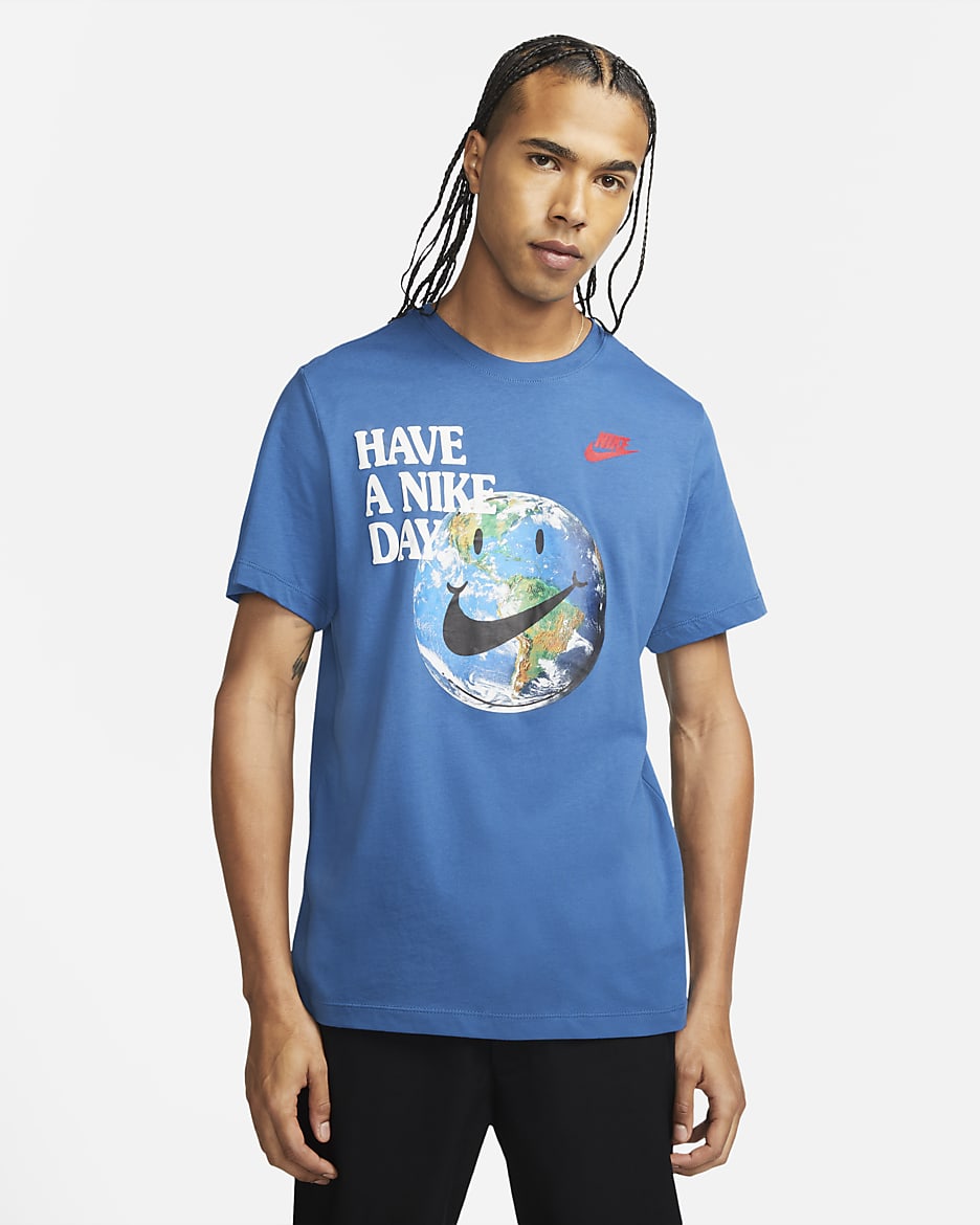 Blue nike shirt men online